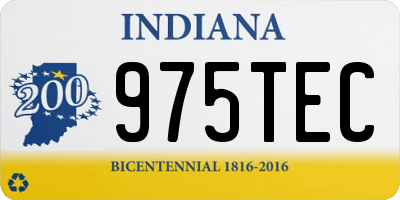 IN license plate 975TEC