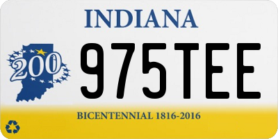 IN license plate 975TEE