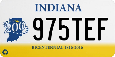 IN license plate 975TEF