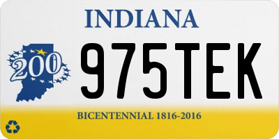 IN license plate 975TEK