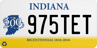 IN license plate 975TET