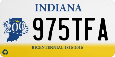 IN license plate 975TFA