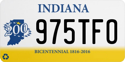 IN license plate 975TFO