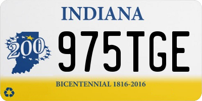 IN license plate 975TGE