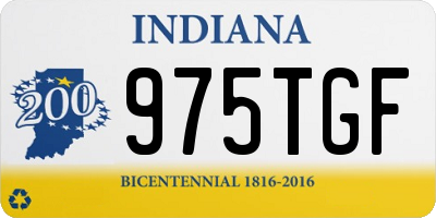 IN license plate 975TGF