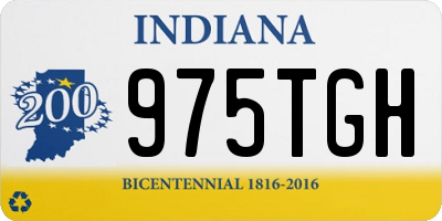 IN license plate 975TGH