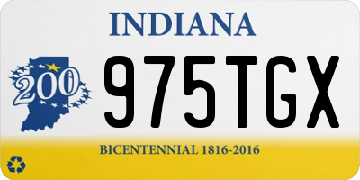 IN license plate 975TGX