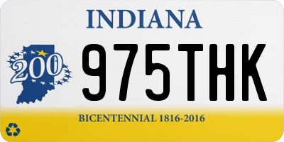 IN license plate 975THK