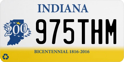 IN license plate 975THM