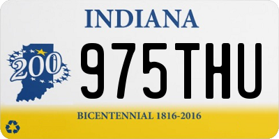 IN license plate 975THU