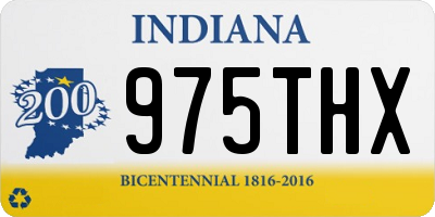 IN license plate 975THX