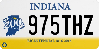 IN license plate 975THZ