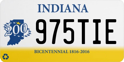 IN license plate 975TIE
