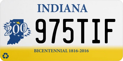 IN license plate 975TIF