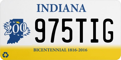 IN license plate 975TIG