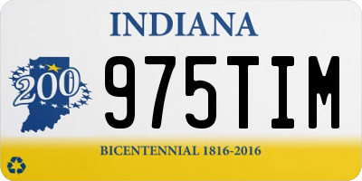 IN license plate 975TIM