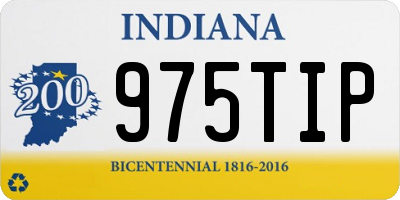 IN license plate 975TIP