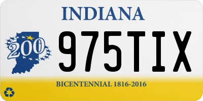 IN license plate 975TIX