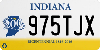 IN license plate 975TJX