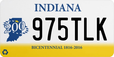 IN license plate 975TLK
