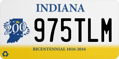 IN license plate 975TLM