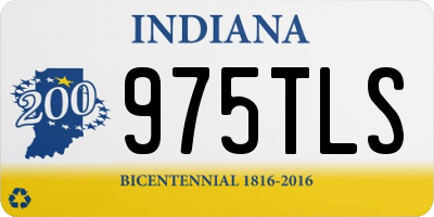 IN license plate 975TLS