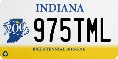 IN license plate 975TML
