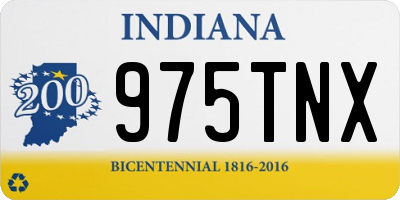 IN license plate 975TNX
