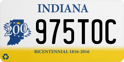 IN license plate 975TOC