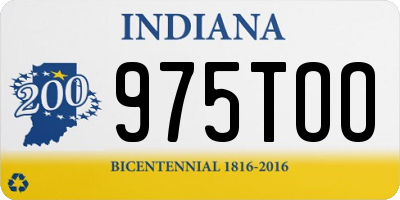 IN license plate 975TOO