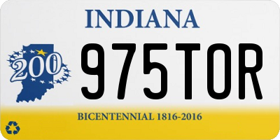 IN license plate 975TOR
