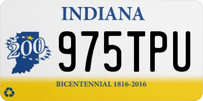 IN license plate 975TPU