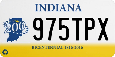 IN license plate 975TPX