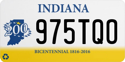 IN license plate 975TQO