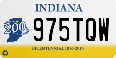 IN license plate 975TQW