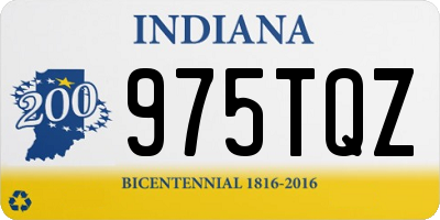 IN license plate 975TQZ