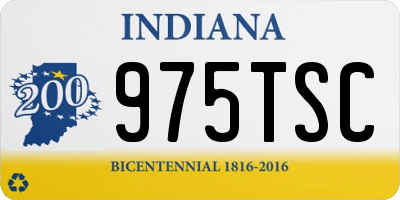 IN license plate 975TSC