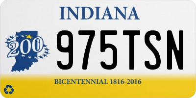 IN license plate 975TSN