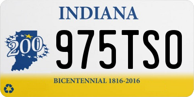 IN license plate 975TSO