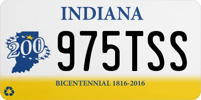 IN license plate 975TSS