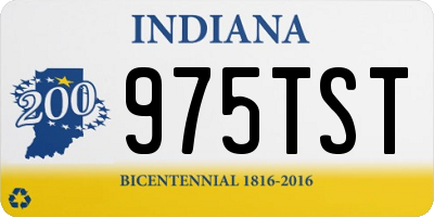 IN license plate 975TST