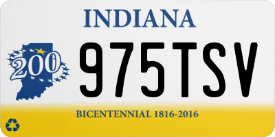 IN license plate 975TSV