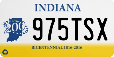 IN license plate 975TSX