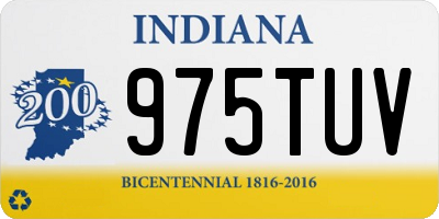 IN license plate 975TUV