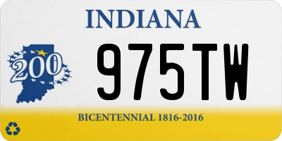 IN license plate 975TW