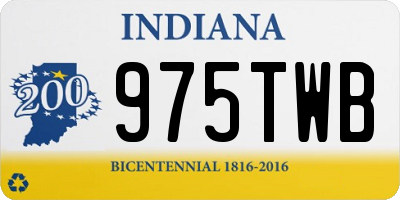 IN license plate 975TWB