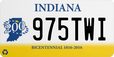 IN license plate 975TWI