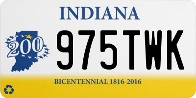 IN license plate 975TWK