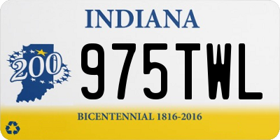 IN license plate 975TWL
