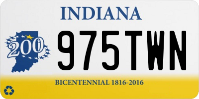 IN license plate 975TWN